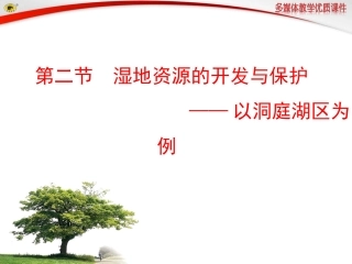 第二节--湿地资源的开发与保护——以洞庭湖区为例