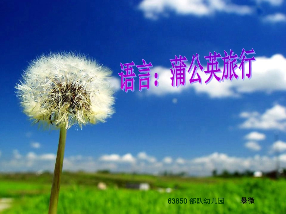 蒲公英的旅行_第1页