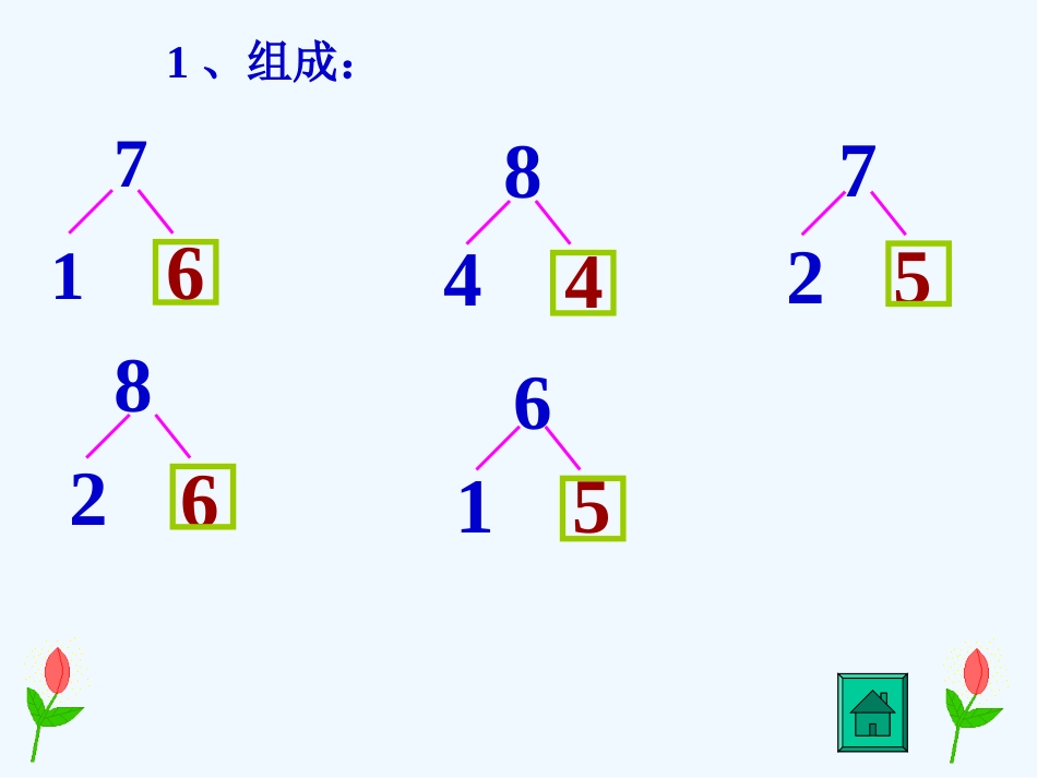 小学数学人教2011课标版一年级8--7--6加几_第1页