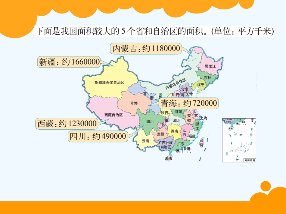 小学数学北师大2011课标版四年级国土面积课件_第2页