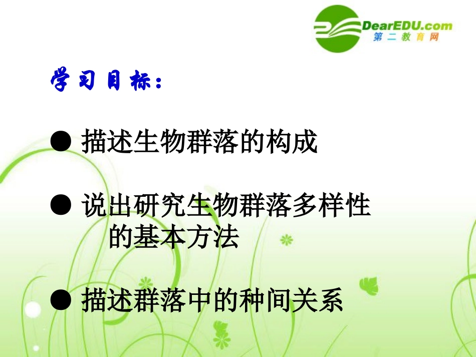 高一生物：3.2《生物群落的构成》课件(苏教版必修3)_第2页