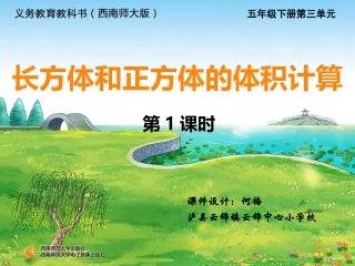 长方体和正方体的体积计算