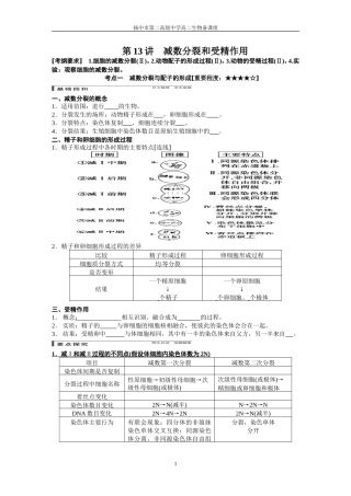 第13讲-减数分裂和受精作用