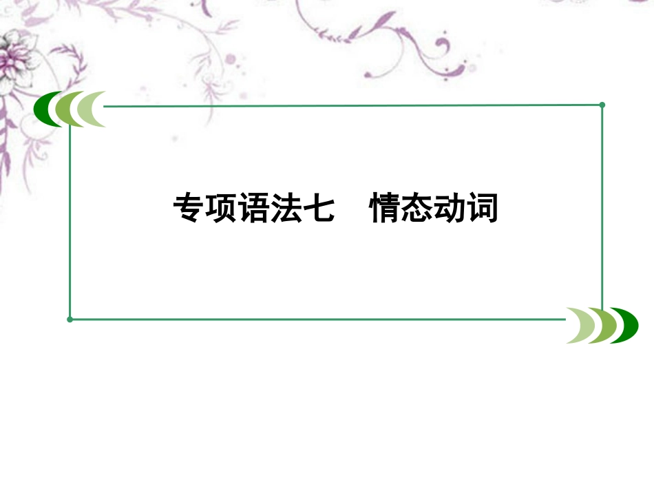 2013届高考英语二轮复习-专项语法7-情态动词课件-新人教版必修4_第3页