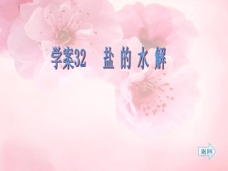 【名师伴你行】2014高考化学一轮复习-盐的水解学案课件-新人教版