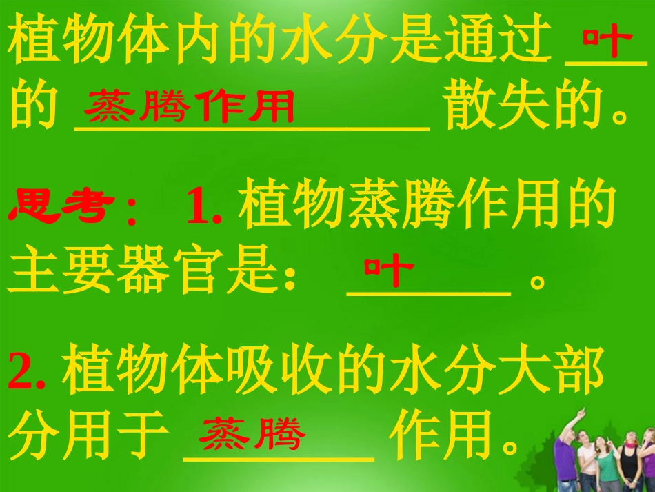 七年级生物上册-绿色植物参与生物圈的水循环1课件-人教新课标版_第2页