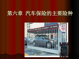 06第六章-汽车保险的主要险种