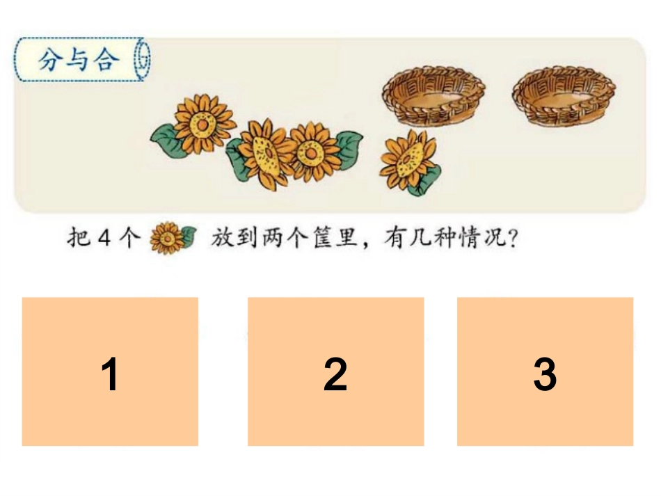 一年级上册1-5的认识《分与合》课件._第2页
