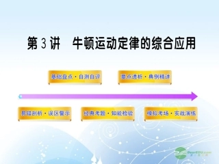 2012版高中物理全程复习方略配套课件-3.3牛顿运动定律的综合应用沪科版