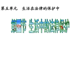 第五单元第一节生活中的法律保护(修改)