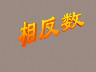 七年级数学上册《相反数》课件3-华东师大版