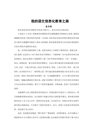 我的信息技术教育之路