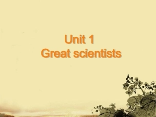 高一英语-Unit-1-Great-scientists全套课件-新人教版必修5