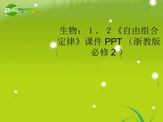 生物-1.2《自由组合定律》课件-浙教版必修2