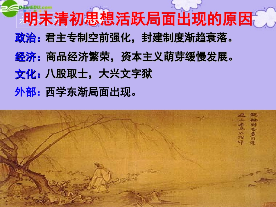 高三历史专题复习-明末清初的思想活跃局面(1)课件-人民版_第2页