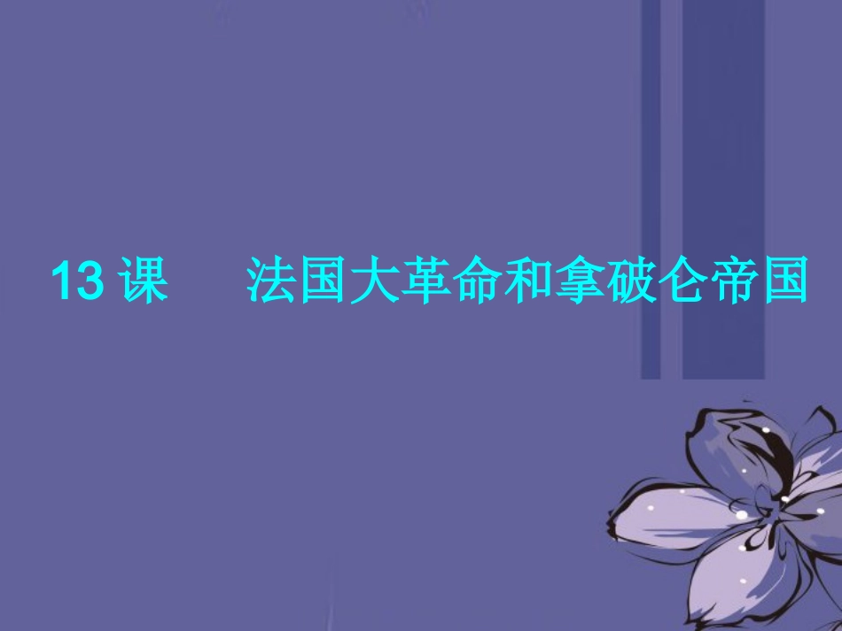 (江苏适用)九年级历史上册-第13课《法国大革命和拿破仑帝国》课件1-新人教版_第1页
