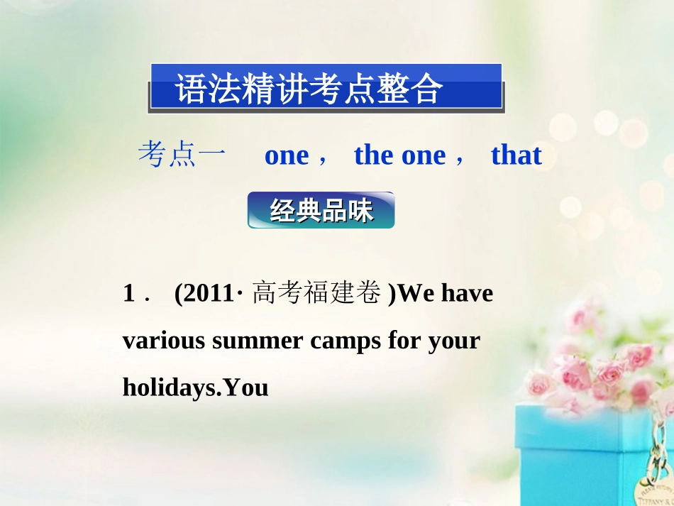 2013届高考英语一轮复习-语法专项突破-第一节-代词课件-外研版_第2页