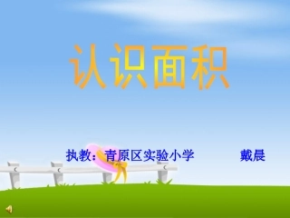 人教2011版小学数学三年级面积的认识课件