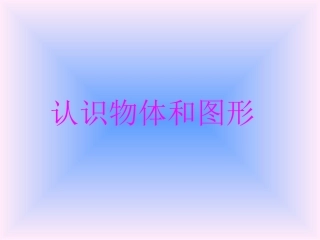 认识物体与图形