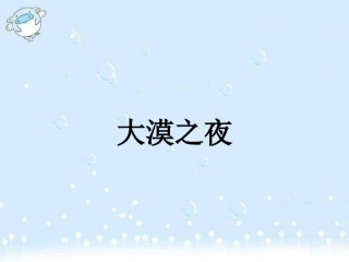 《大漠之夜》课件