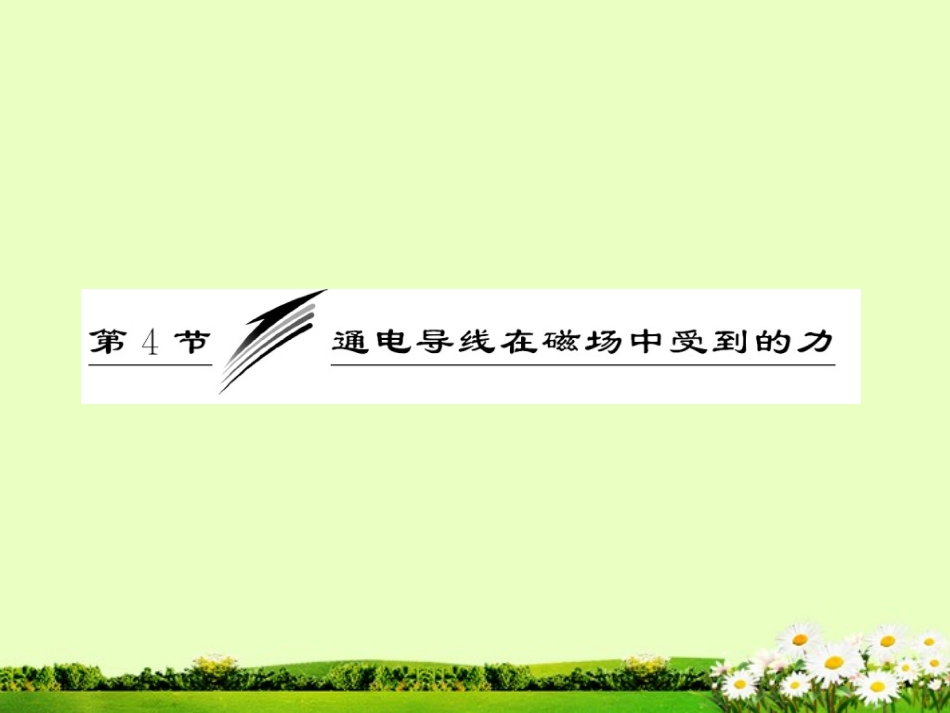 吉林省长春五中高中物理-第三章-第4节《通电导线在磁场中受到的力》课件-选修3-1_第3页