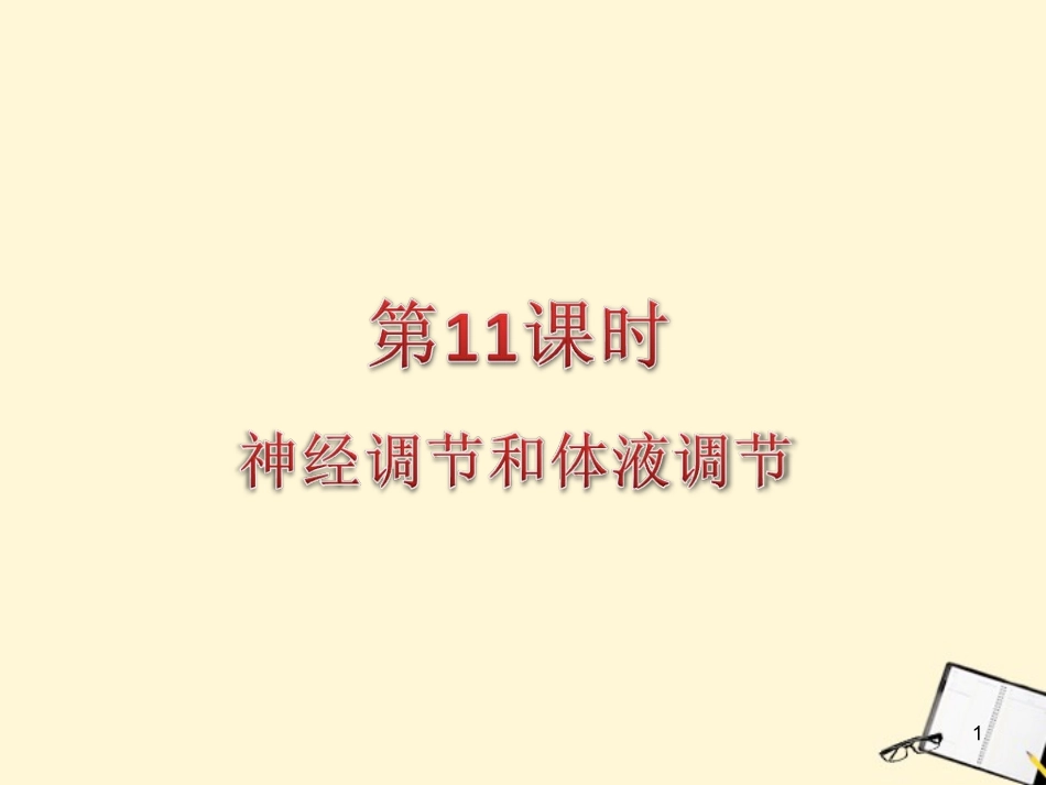 2012届广东省高考生物二轮总复习-第11课时-神经调节和体液调节精品课件_第1页