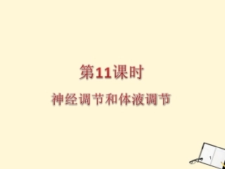 2012届广东省高考生物二轮总复习-第11课时-神经调节和体液调节精品课件