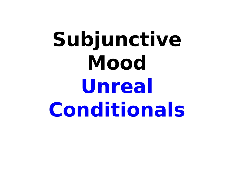 SubjunctiveMood(升级版)_第1页