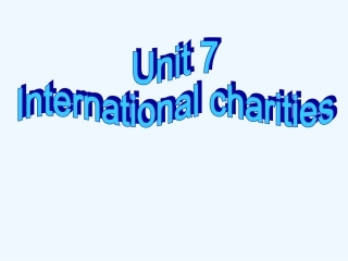 新译林版8B-Unit-7-International-charities-Reading