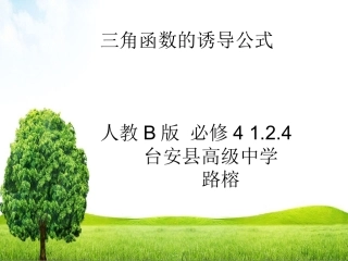 1.2.4诱导公式