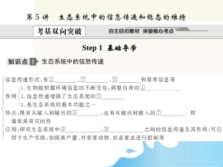2012届高考生物-第5讲-生态系统中的信息传递和稳态的维持总复习课件11-必修3