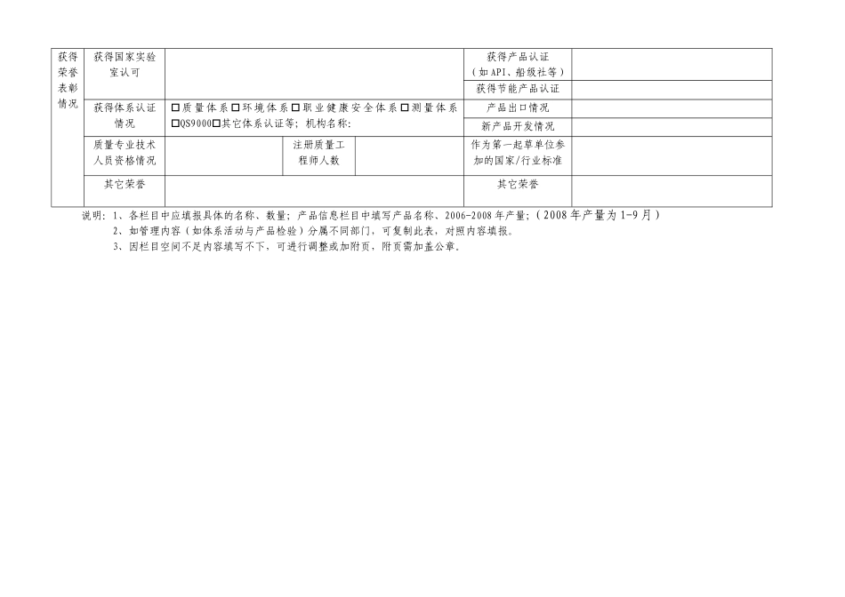 钢铁企业质量管理现状调查表(样表)_第2页