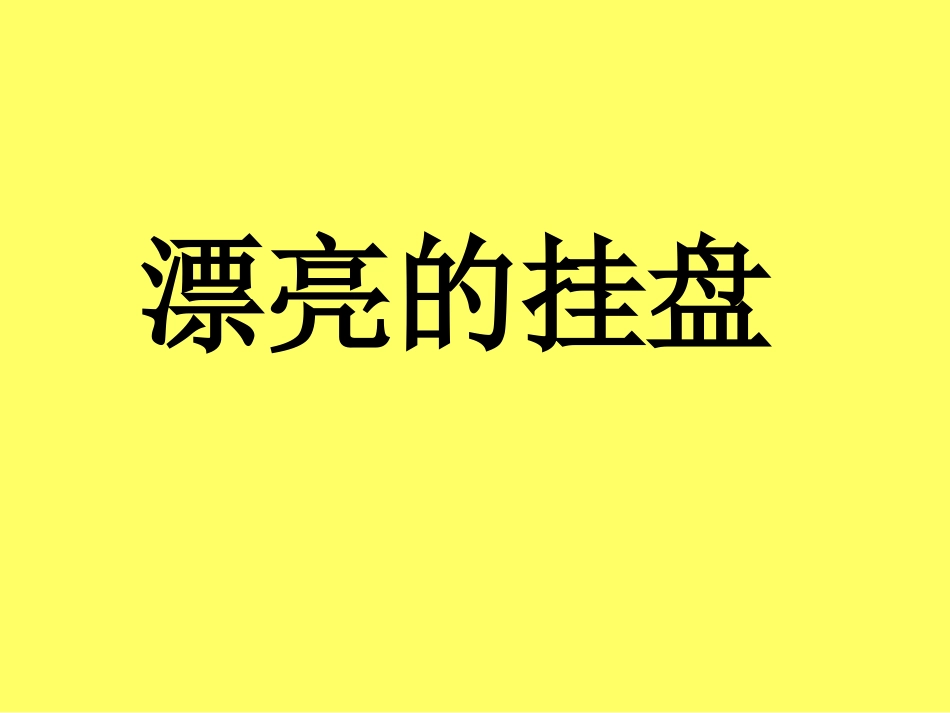 《漂亮的挂盘》课件_第1页