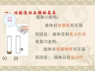 体验液体压强的存在