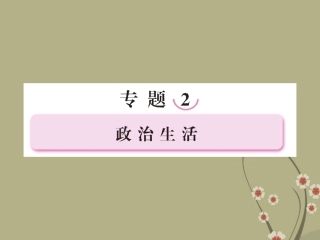 高三政治二轮复习-2.1公民的政治生活课件