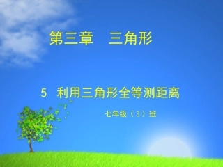 4.5利用三角形全等测距离.5利用三角形全等测距离
