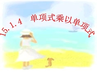 单项式乘以多单项式