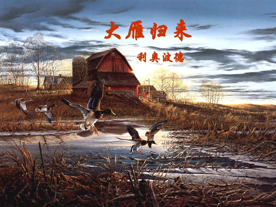 2012年6月八年级语文下册-大雁归来2课件-人教新课标版_第1页