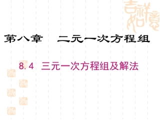 人教版初中数学七年级下册第八章-王海娟