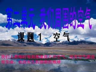 人教新课标版初中九上2.1空气课件