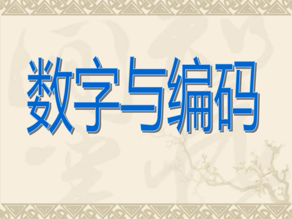《数字与编码》_第1页
