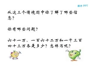 1、认识整万数