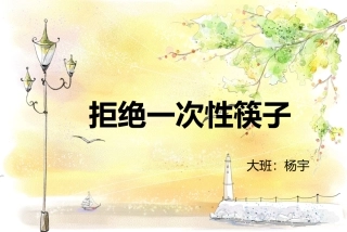 拒绝一次性筷子