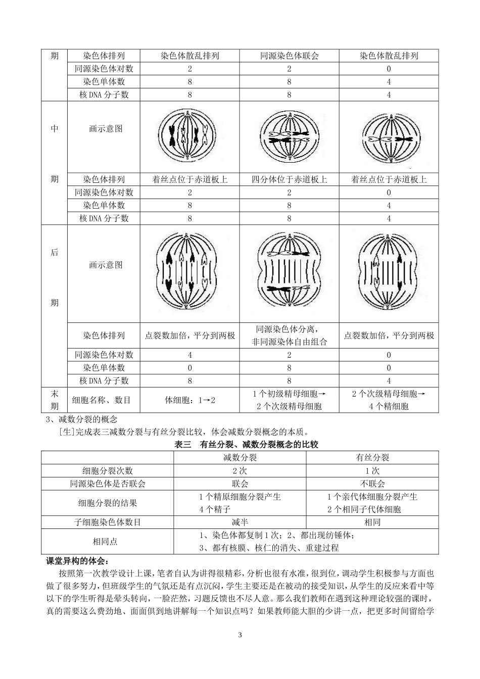 张俊莲--引导探究-自主学习——“减数分裂和受精作用”第一课时的同课异构_第3页