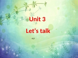Unit3--B--Let's--talk