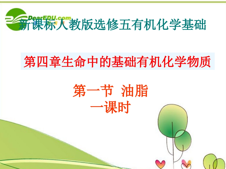高中化学-生命中的基础有机化学物质课件-苏教版选修5_第1页