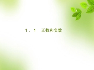 1.1-正数和负数