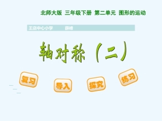 小学数学北师大2011课标版三年级对称轴二