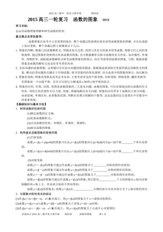 2015高三一轮复习-函数的图象
