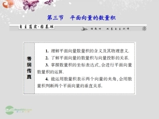 【课堂新坐标】2013届高考数学一轮复习-第四章第三节-平面向量的数量积课件-理-(广东专用)